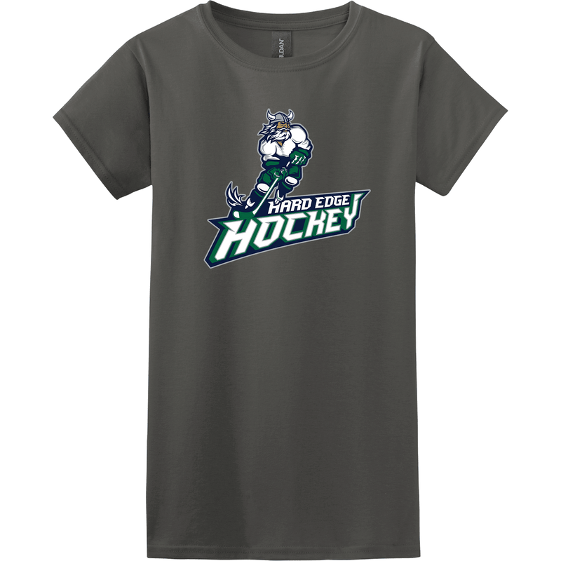 Hard Edge Hockey Softstyle Ladies' T-Shirt