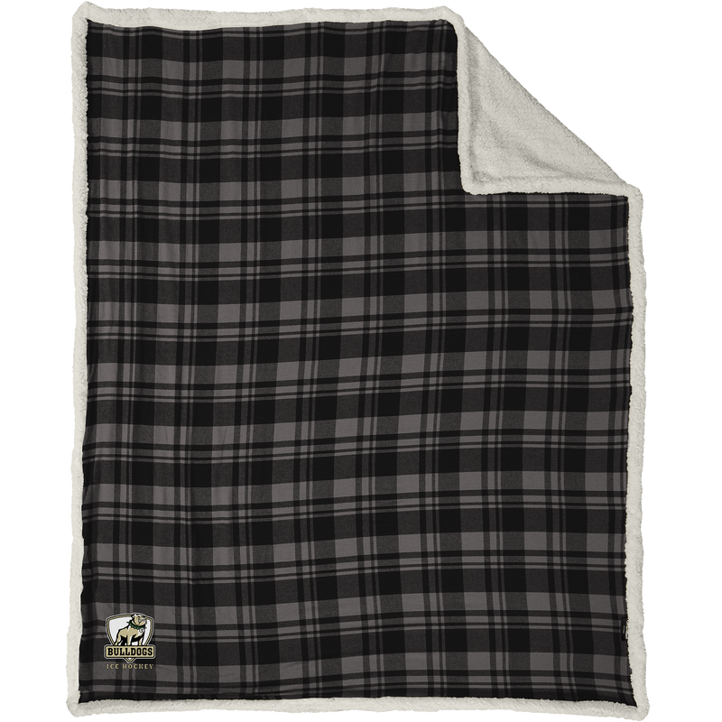 HVM Bulldogs Flannel Sherpa Blanket