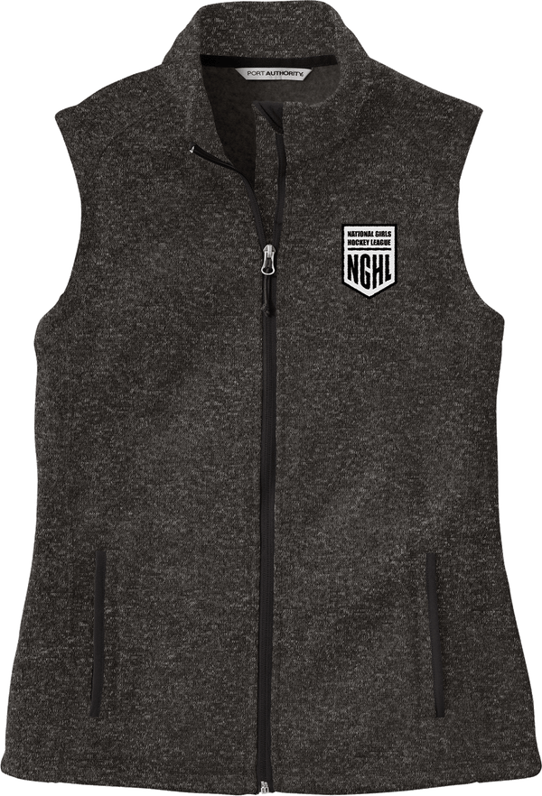 NGHL Ladies Sweater Fleece Vest