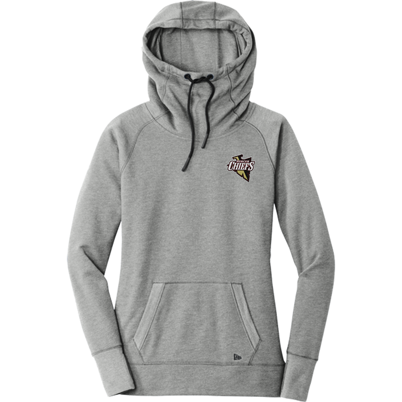 Mercer Chiefs New Era Ladies Tri-Blend Fleece Pullover Hoodie