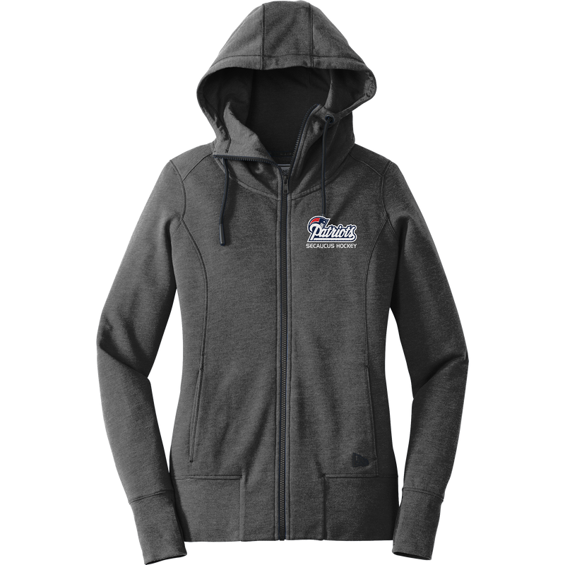 Secaucus Patriots New Era Ladies Tri-Blend Fleece Full-Zip Hoodie