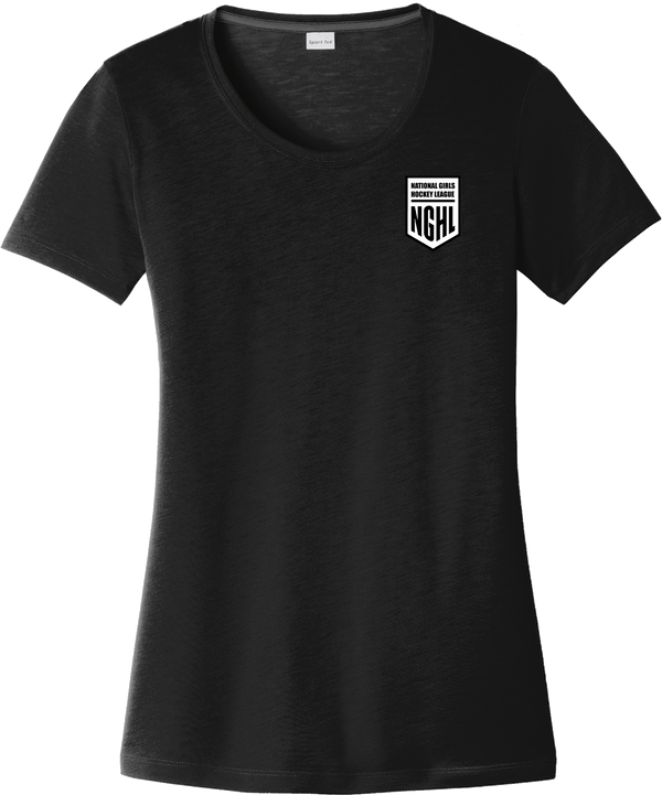 NGHL Ladies PosiCharge Competitor Cotton Touch Scoop Neck Tee