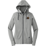 MD Jr. Black Bears New Era Ladies Tri-Blend Fleece Full-Zip Hoodie