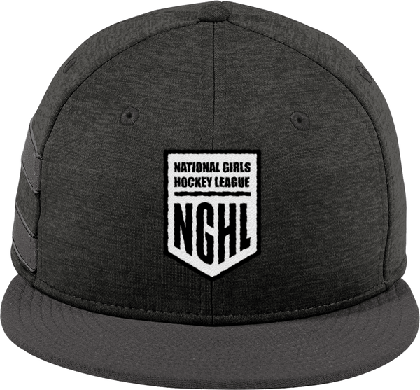 NGHL Shadow Heather Striped Flat Bill Snapback Cap (E2222-F)