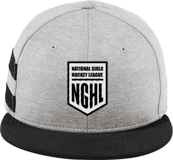 NGHL Shadow Heather Striped Flat Bill Snapback Cap (E2222-F)