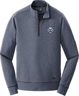 CT Bobcats New Era Tri-Blend Fleece 1/4-Zip Pullover