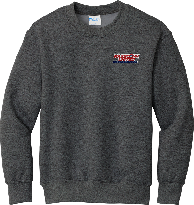 Mass Conn United Youth Core Fleece Crewneck Sweatshirt