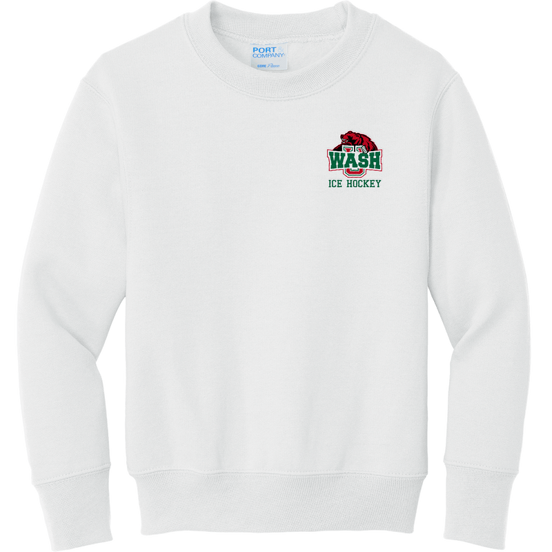 Wash U Youth Core Fleece Crewneck Sweatshirt