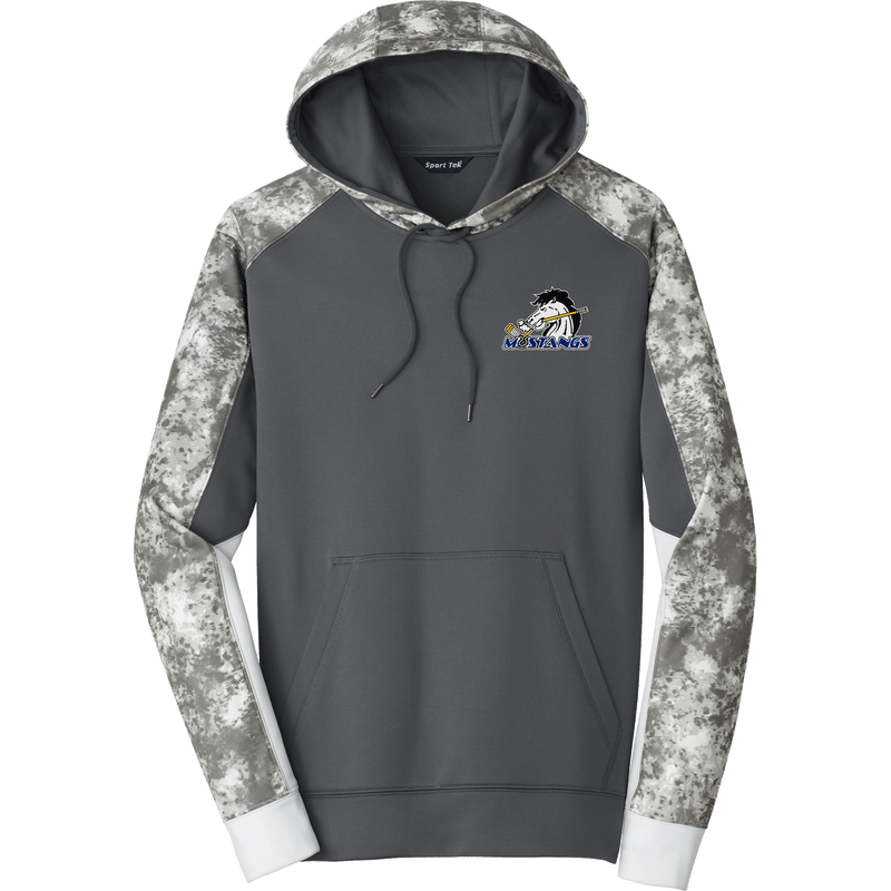 Mid-State Mustangs Sport-Wick Mineral Freeze Fleece Colorblock Hooded Pullover