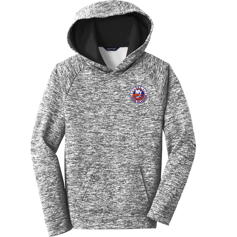 PAL Jr. Islanders Youth PosiCharge Electric Heather Fleece Hooded Pullover