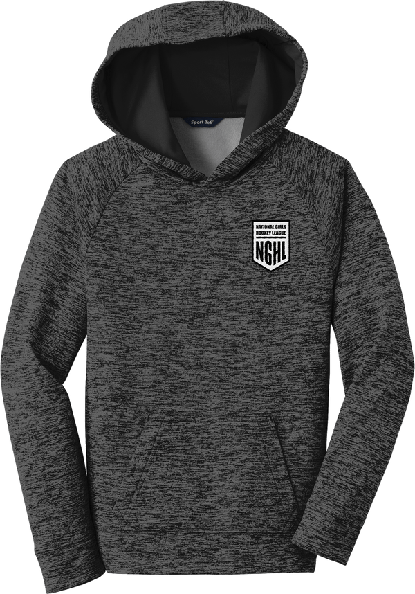 NGHL Youth PosiCharge Electric Heather Fleece Hooded Pullover (E2222-LC)