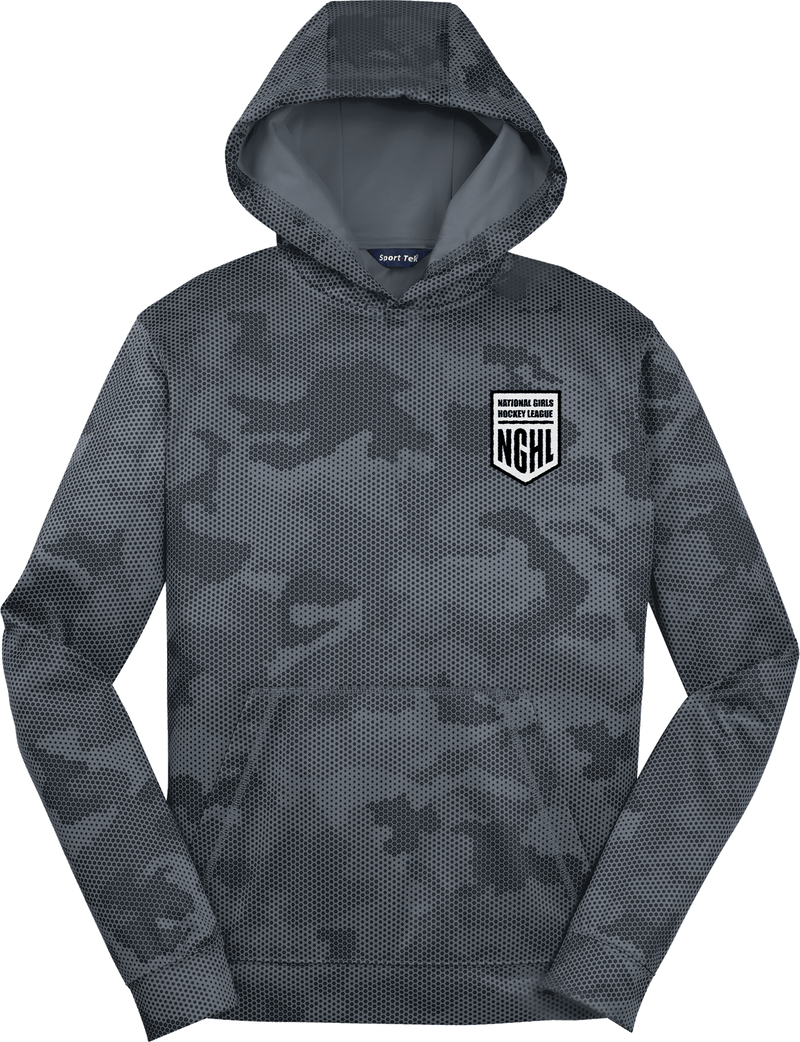 NGHL Youth Sport-Wick CamoHex Fleece Hooded Pullover