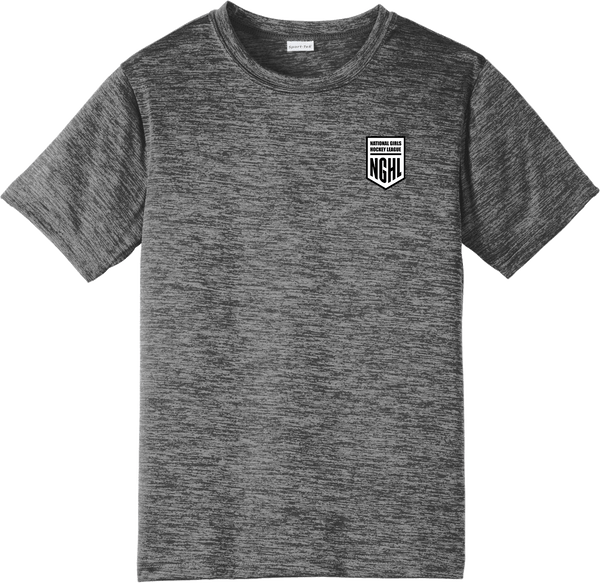 NGHL Youth PosiCharge Electric Heather Tee (D2223-LC)