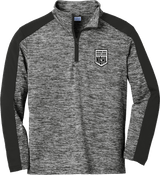 NGHL Youth PosiCharge  Electric Heather Colorblock 1/4-Zip Pullover
