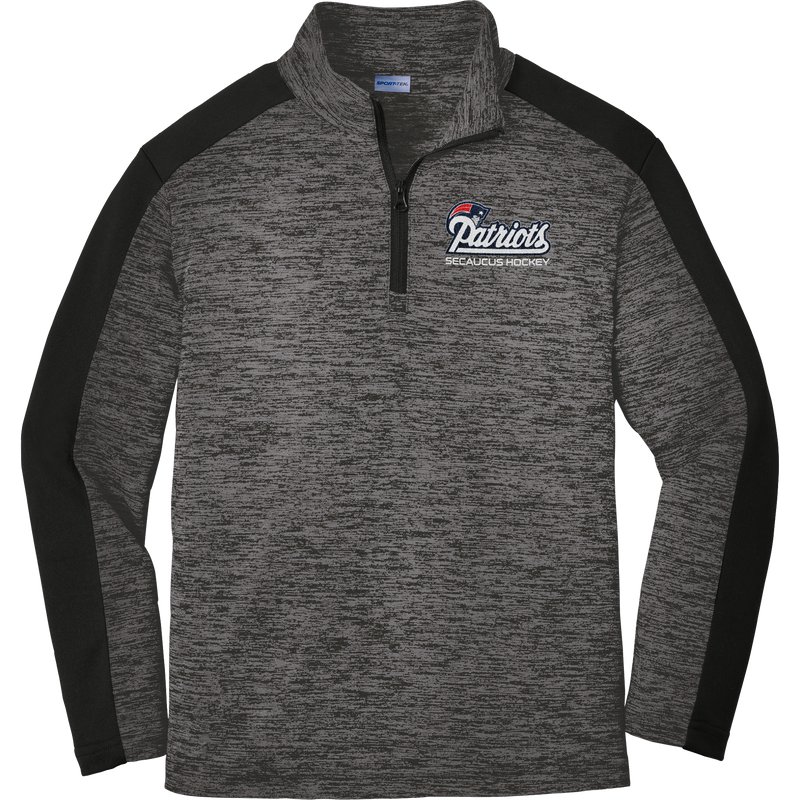 Secaucus Patriots Youth PosiCharge  Electric Heather Colorblock 1/4-Zip Pullover