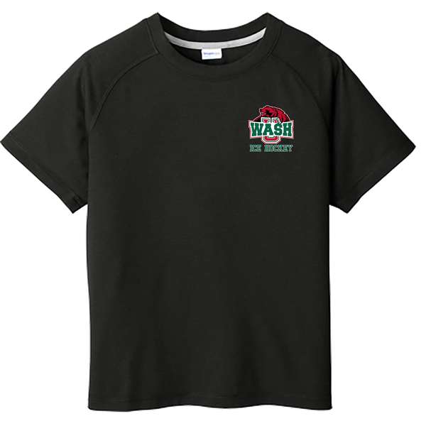 Wash U Youth PosiCharge  Tri-Blend Wicking Raglan Tee