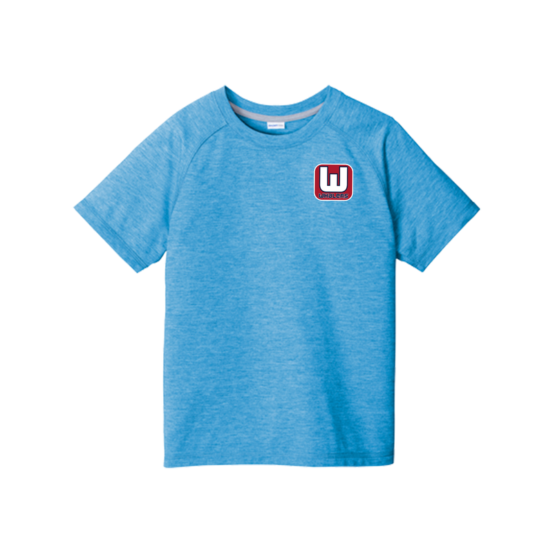 CT Whalers Tier 1 Youth PosiCharge  Tri-Blend Wicking Raglan Tee